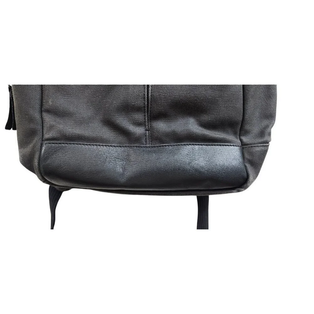 Timbuk2 Authority Laptop Backpack Deluxe Black Leather Vinyl
